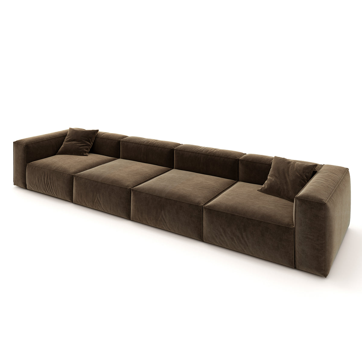Eleanor Modular Velvet Sofa | Mocha