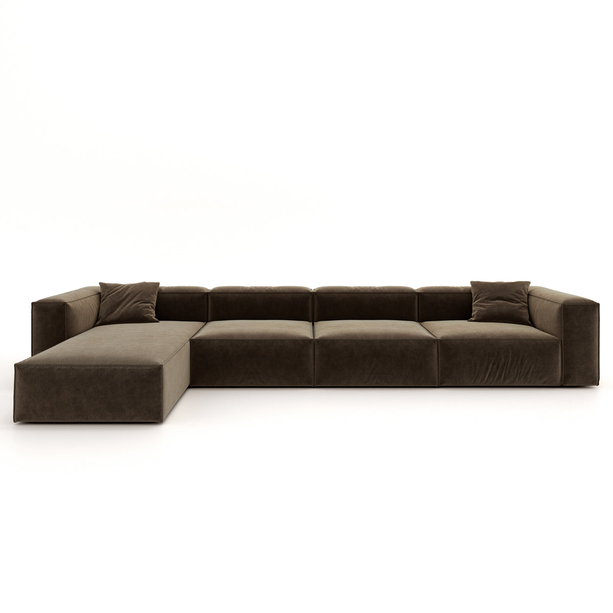 Eleanor Modular Velvet Sofa | Mocha