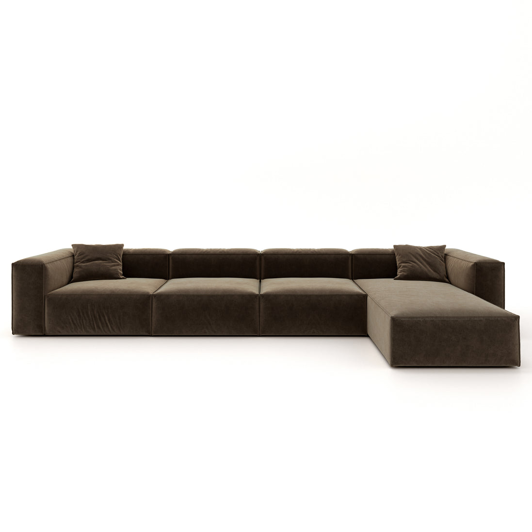 Eleanor Modular Velvet Sofa | Mocha