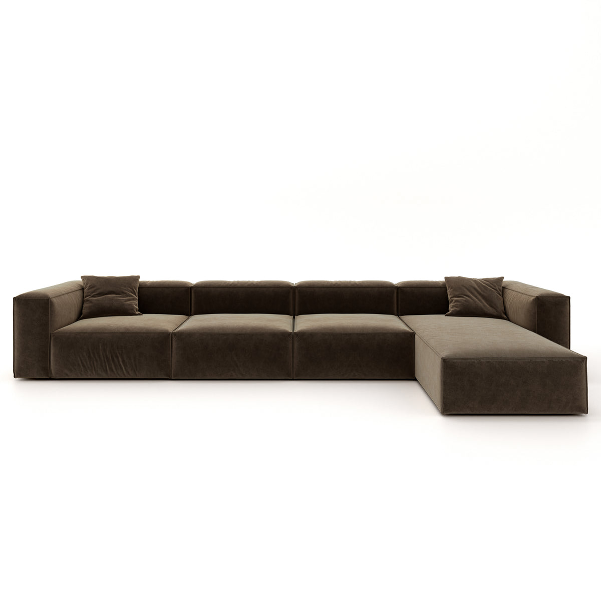 Eleanor Modular Velvet Sofa | Mocha