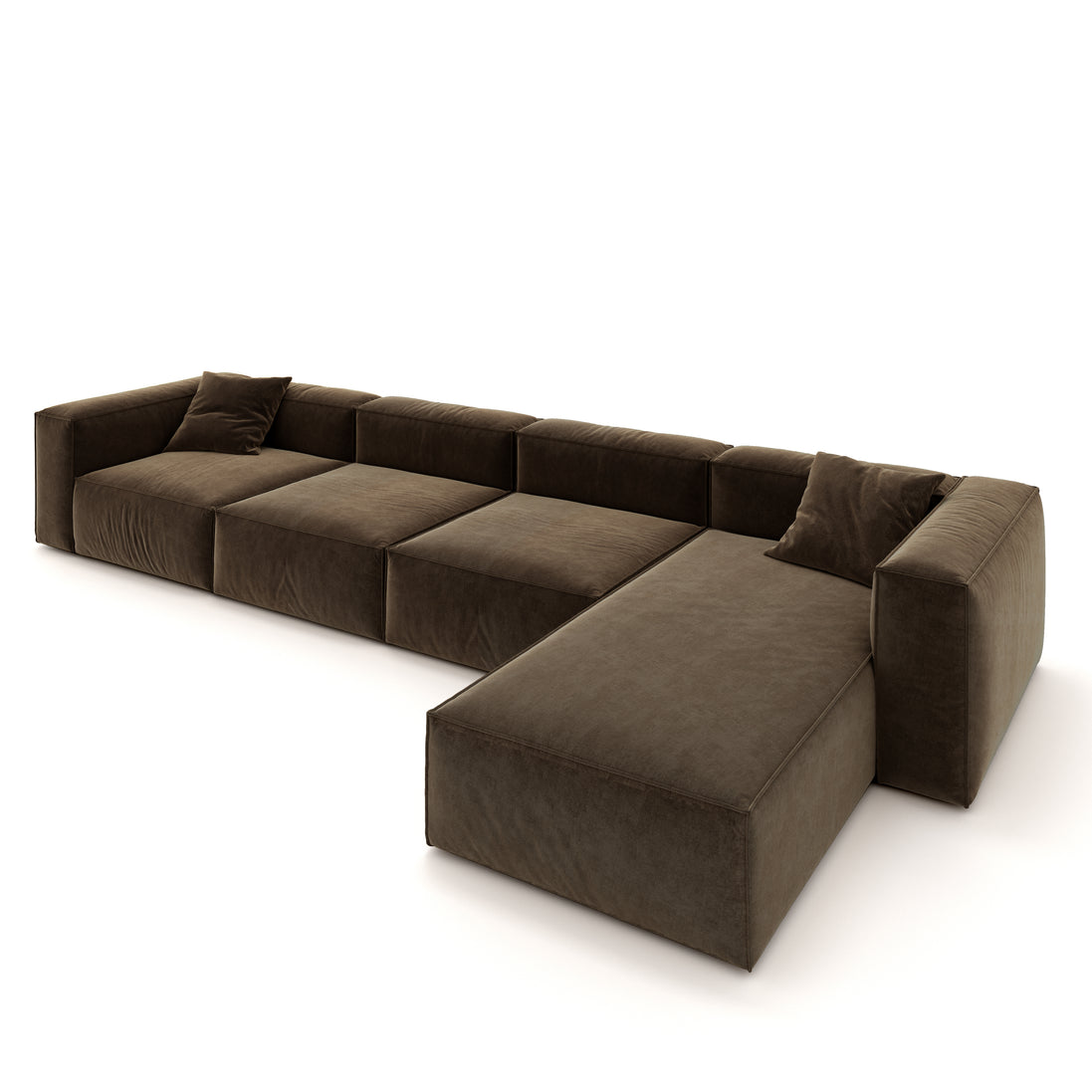 Eleanor Modular Velvet Sofa | Mocha