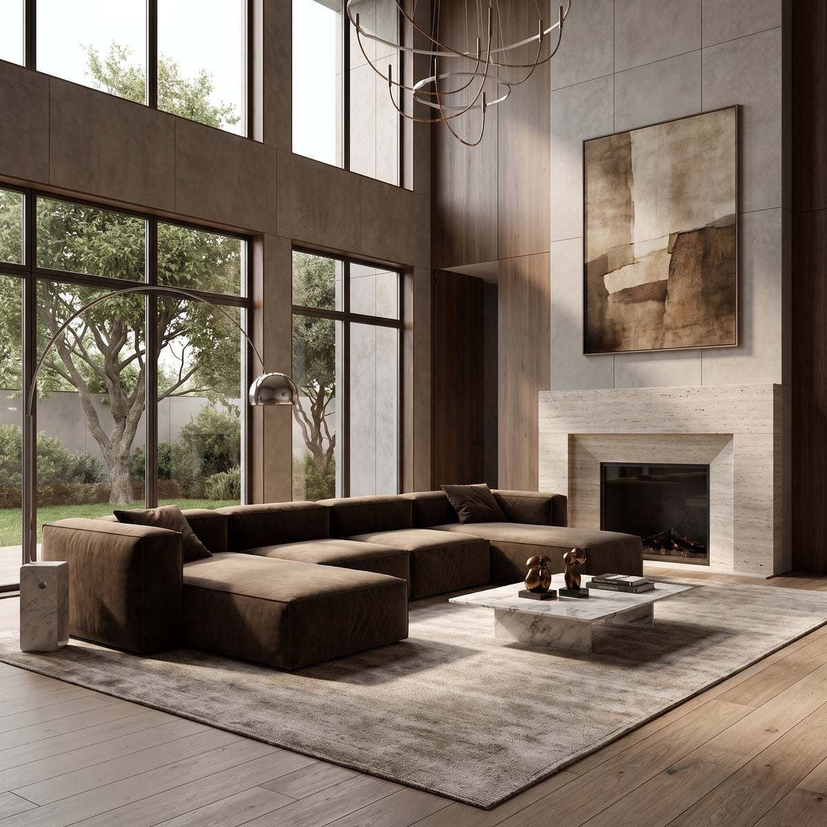 Eleanor Modular Velvet Sofa | Mocha