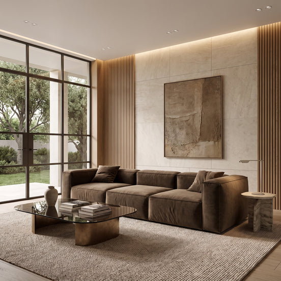 Eleanor Modular Velvet Sofa | Mocha