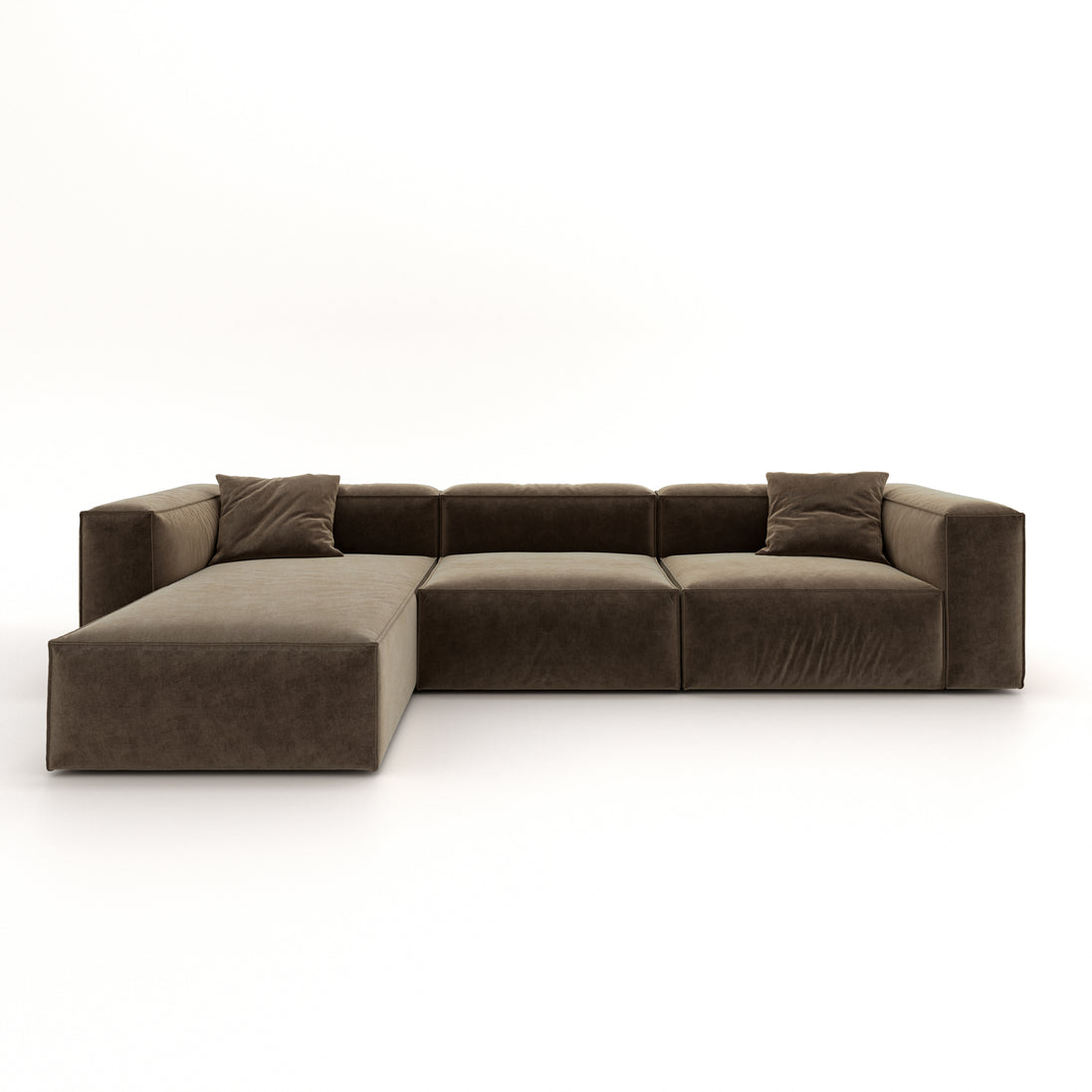 Eleanor Modular Velvet Sofa | Mocha