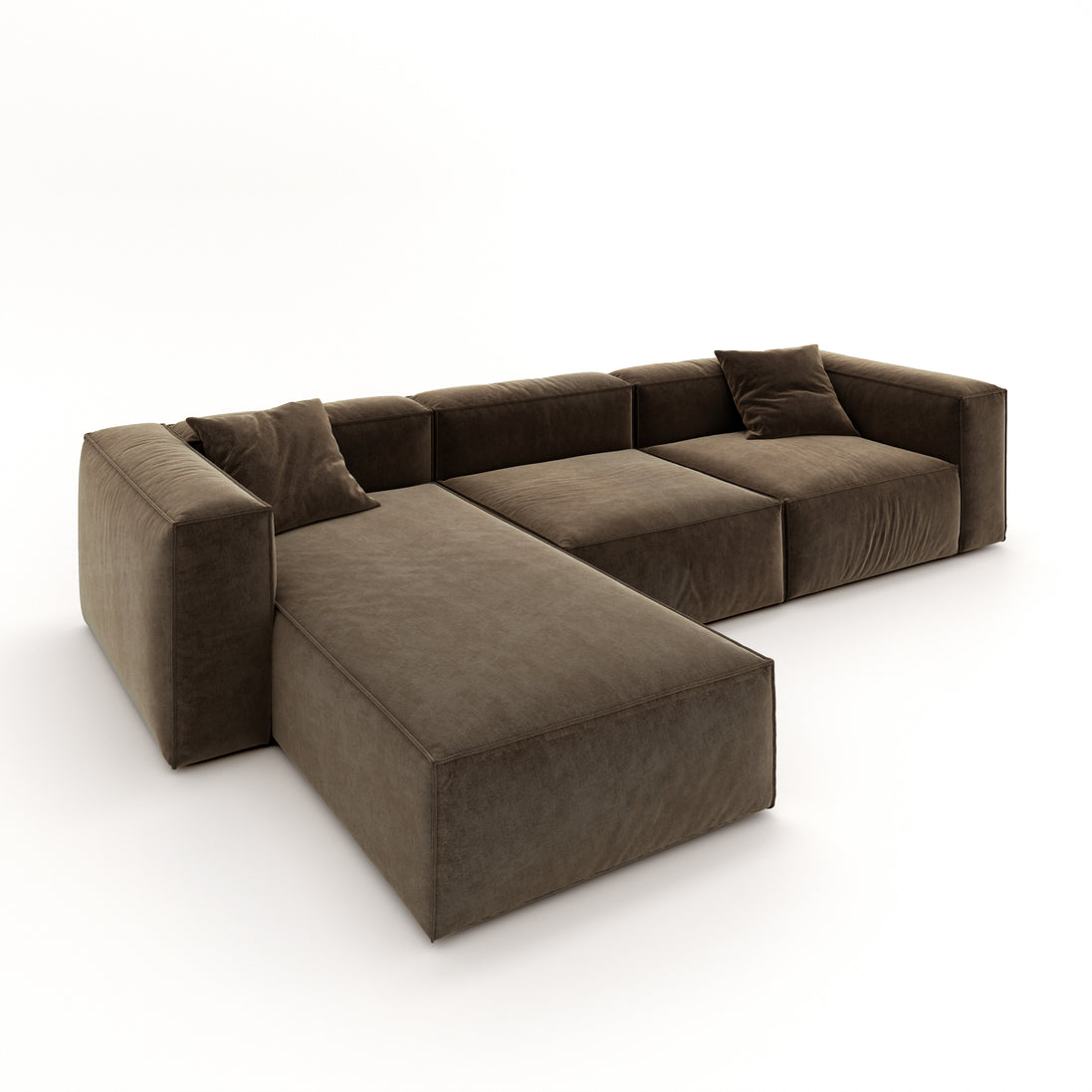Eleanor Modular Velvet Sofa | Mocha