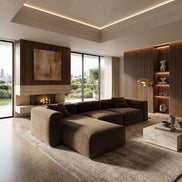 Eleanor Modular Velvet Sofa | Mocha