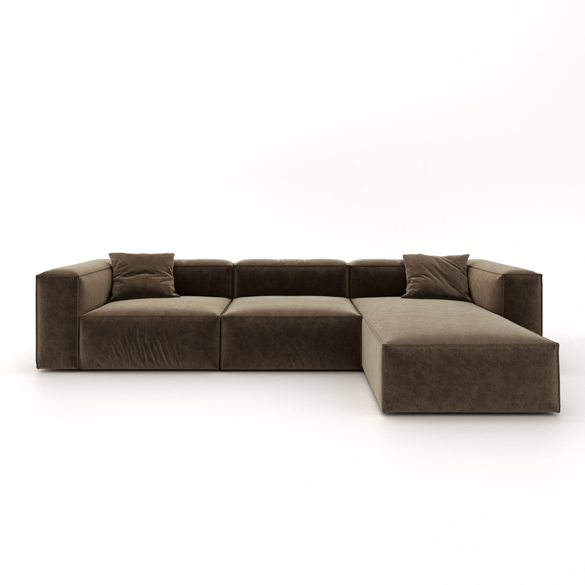 Eleanor Modular Velvet Sofa | Mocha