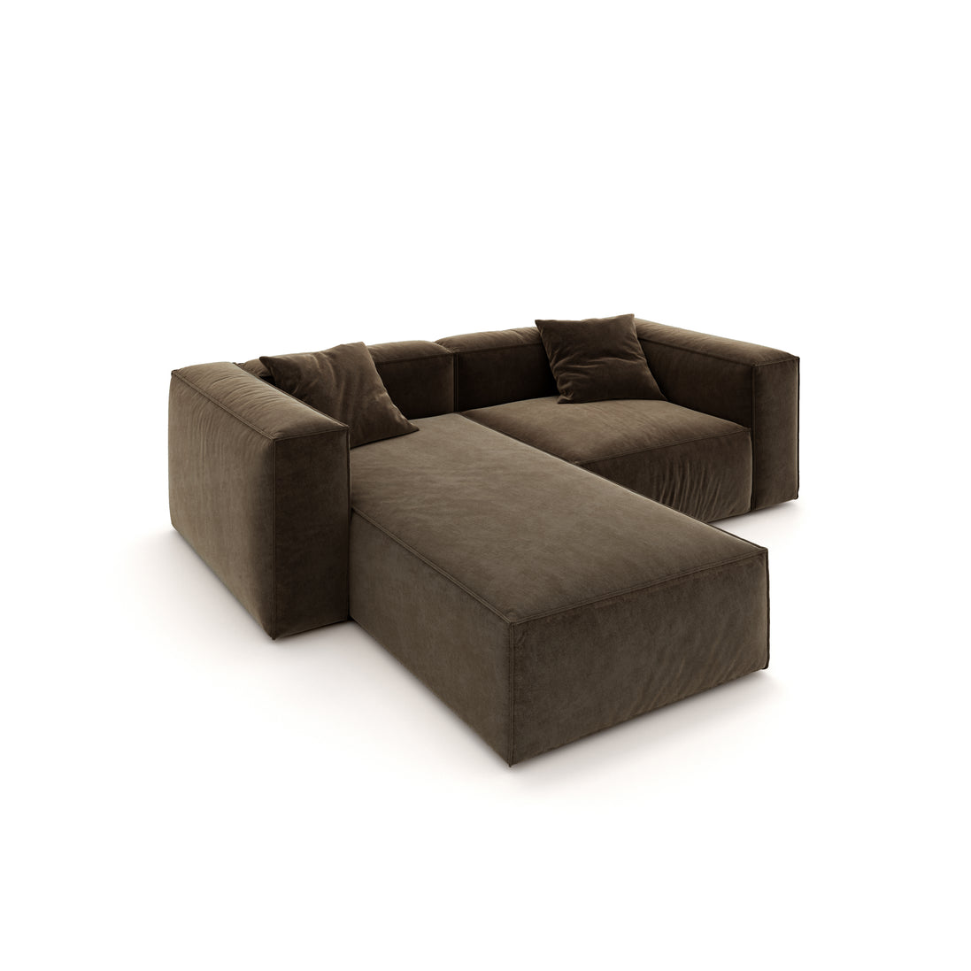 Eleanor Modular Velvet Sofa | Mocha