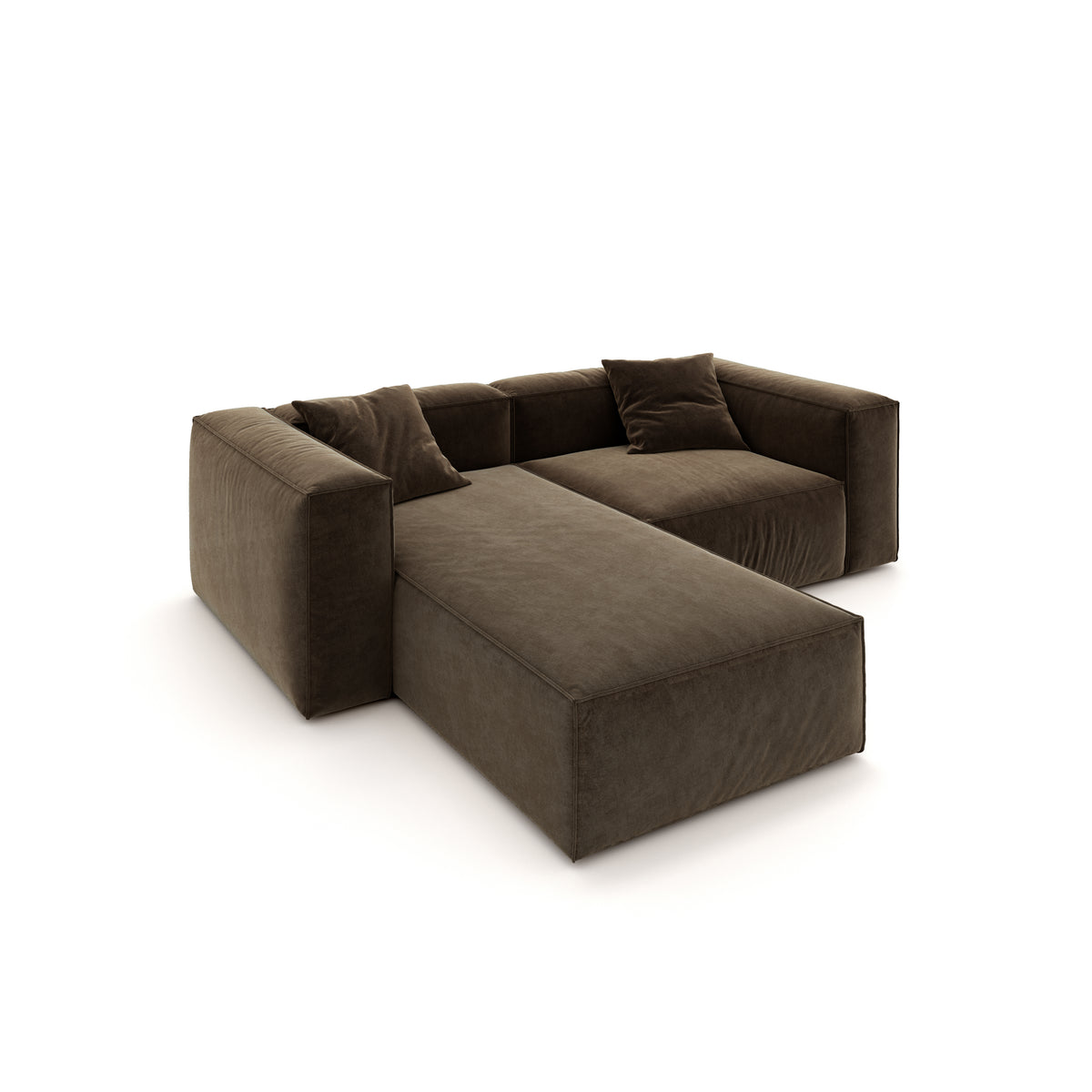 Eleanor Modular Velvet Sofa | Mocha