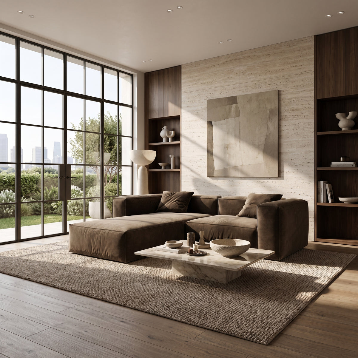 Eleanor Modular Velvet Sofa | Mocha