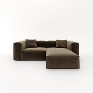 Eleanor Modular Velvet Sofa | Mocha