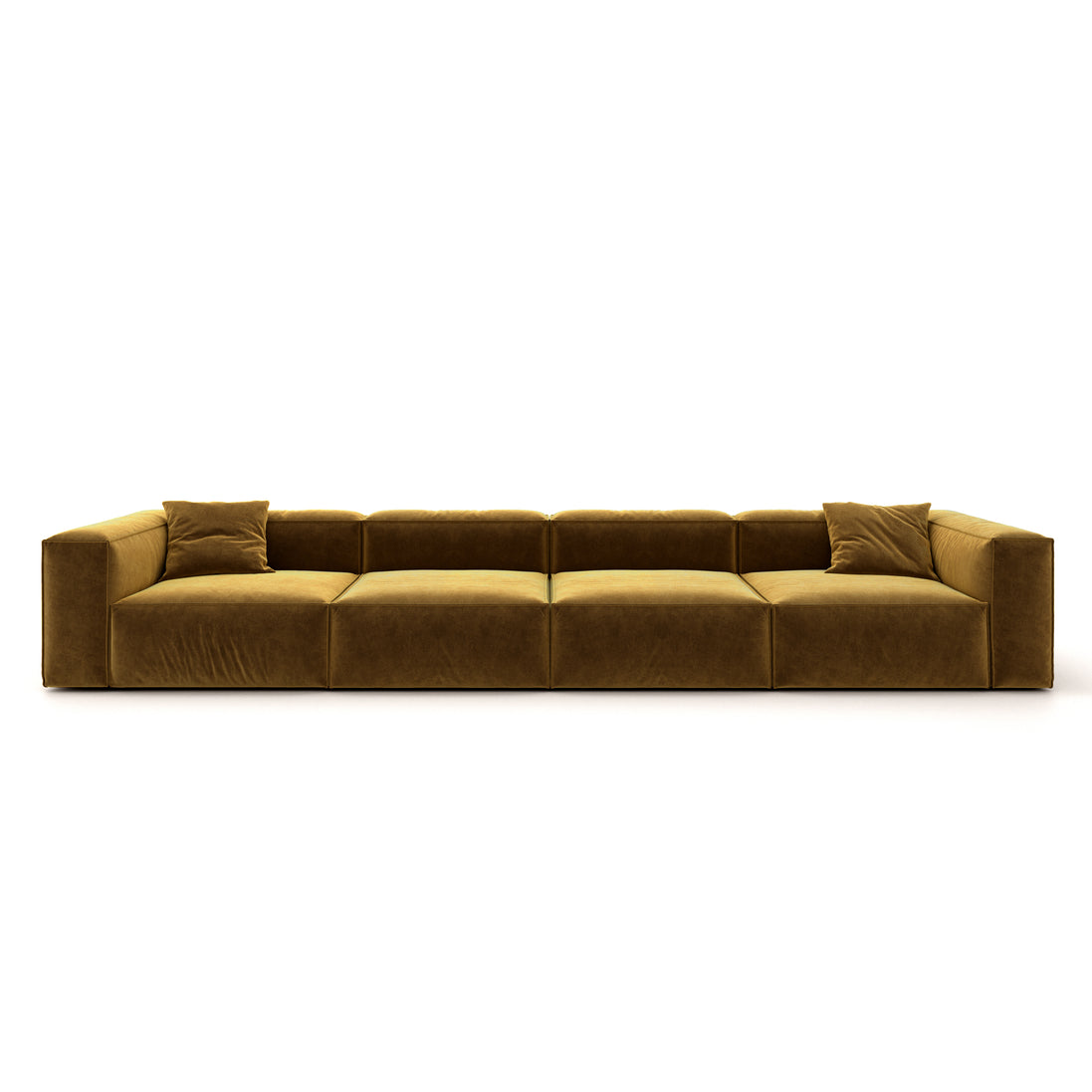 Eleanor Modular Velvet Sofa | Ochre