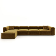 Eleanor Modular Velvet Sofa | Ochre