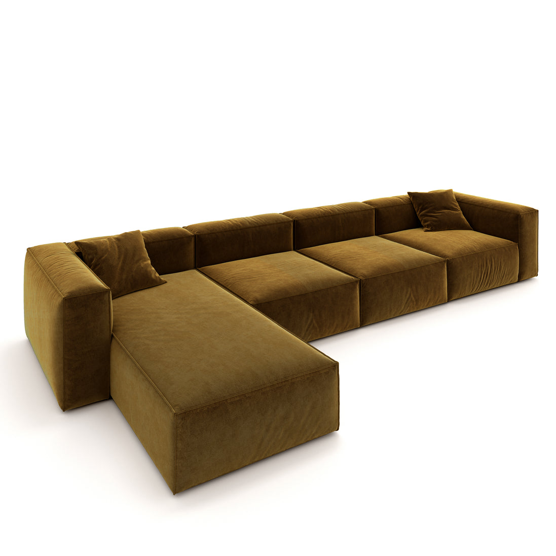 Eleanor Modular Velvet Sofa | Ochre