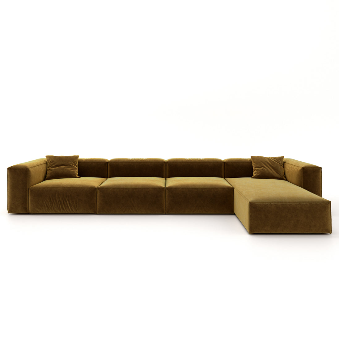 Eleanor Modular Velvet Sofa | Ochre
