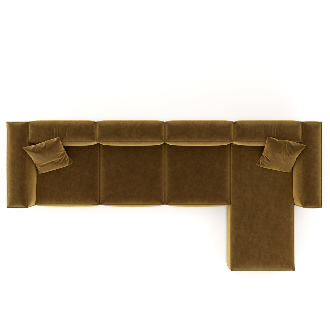 Eleanor Modular Velvet Sofa | Ochre