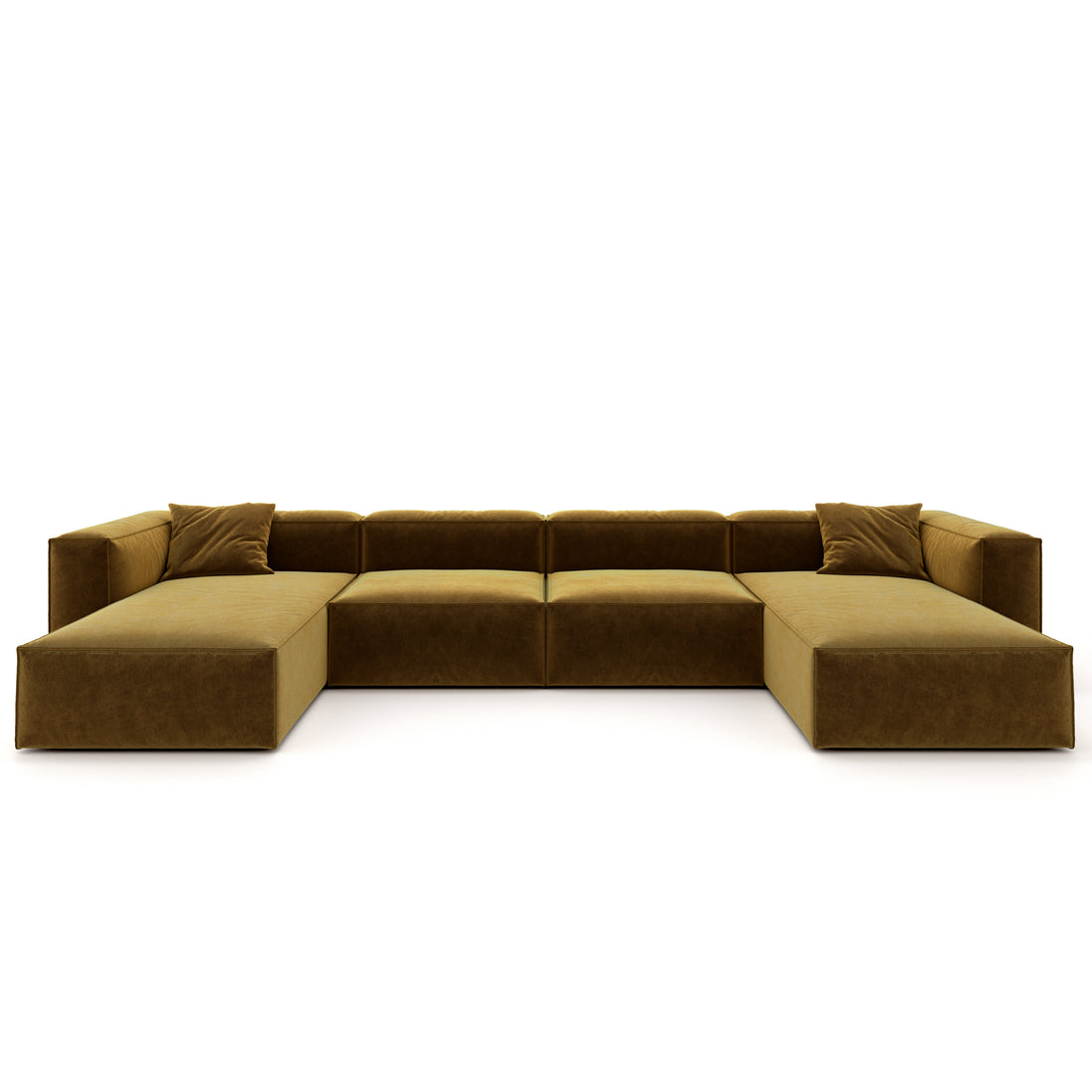 Eleanor Modular Velvet Sofa | Ochre