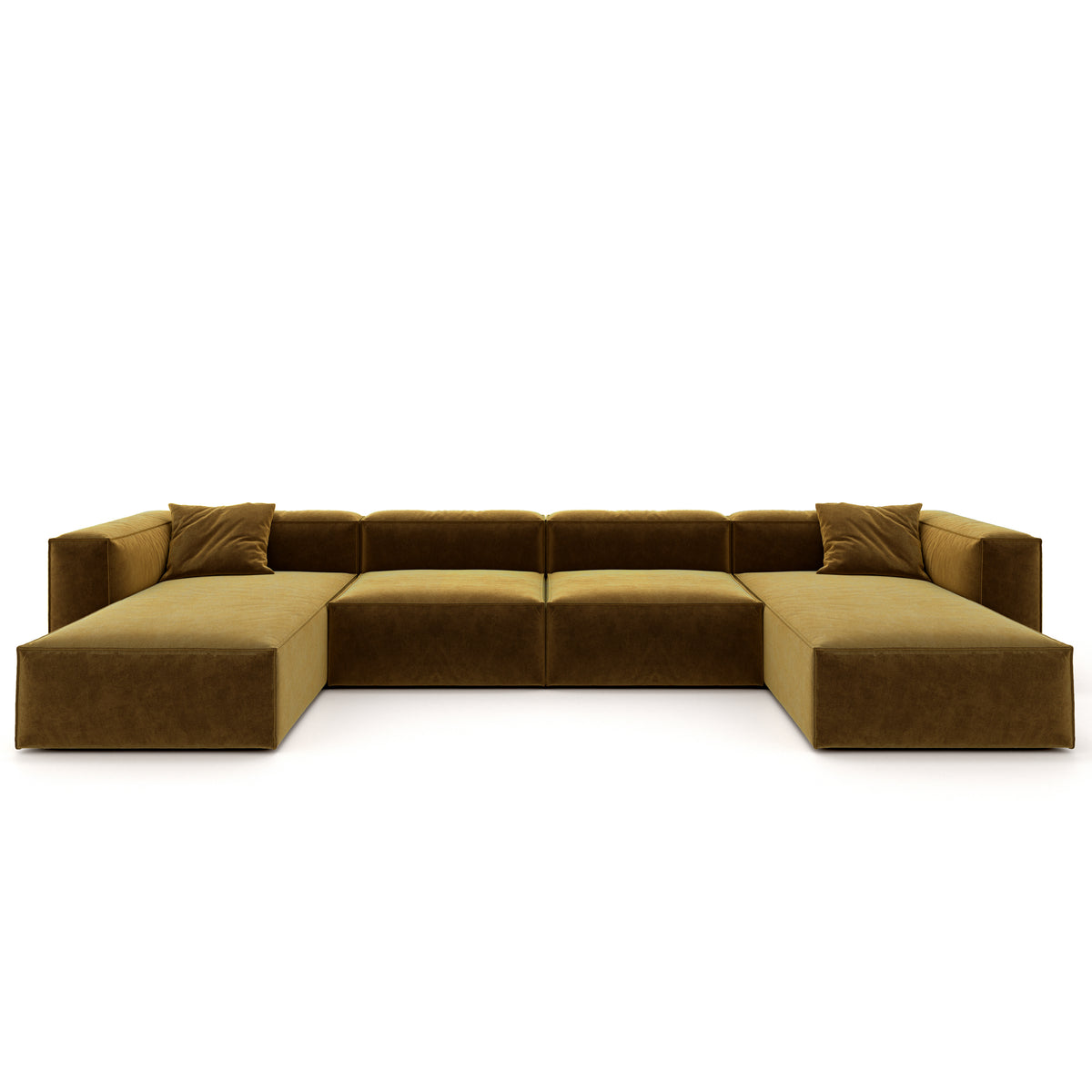 Eleanor Modular Velvet Sofa | Ochre