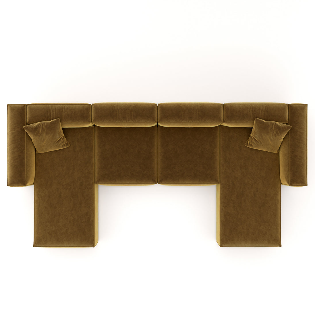 Eleanor Modular Velvet Sofa | Ochre