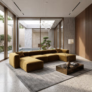 Eleanor Modular Velvet Sofa | Ochre