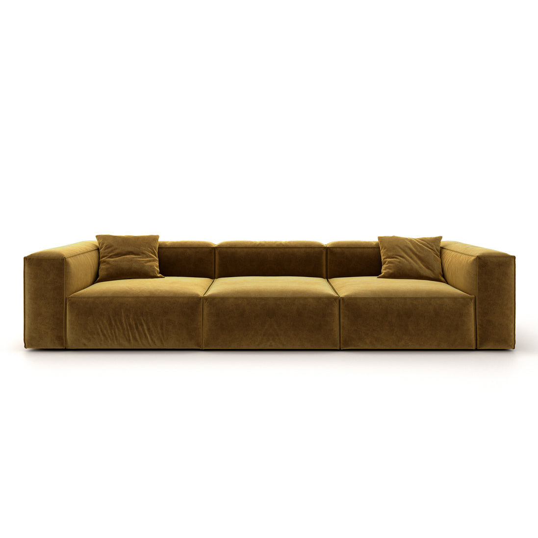 Eleanor Modular Velvet Sofa | Ochre