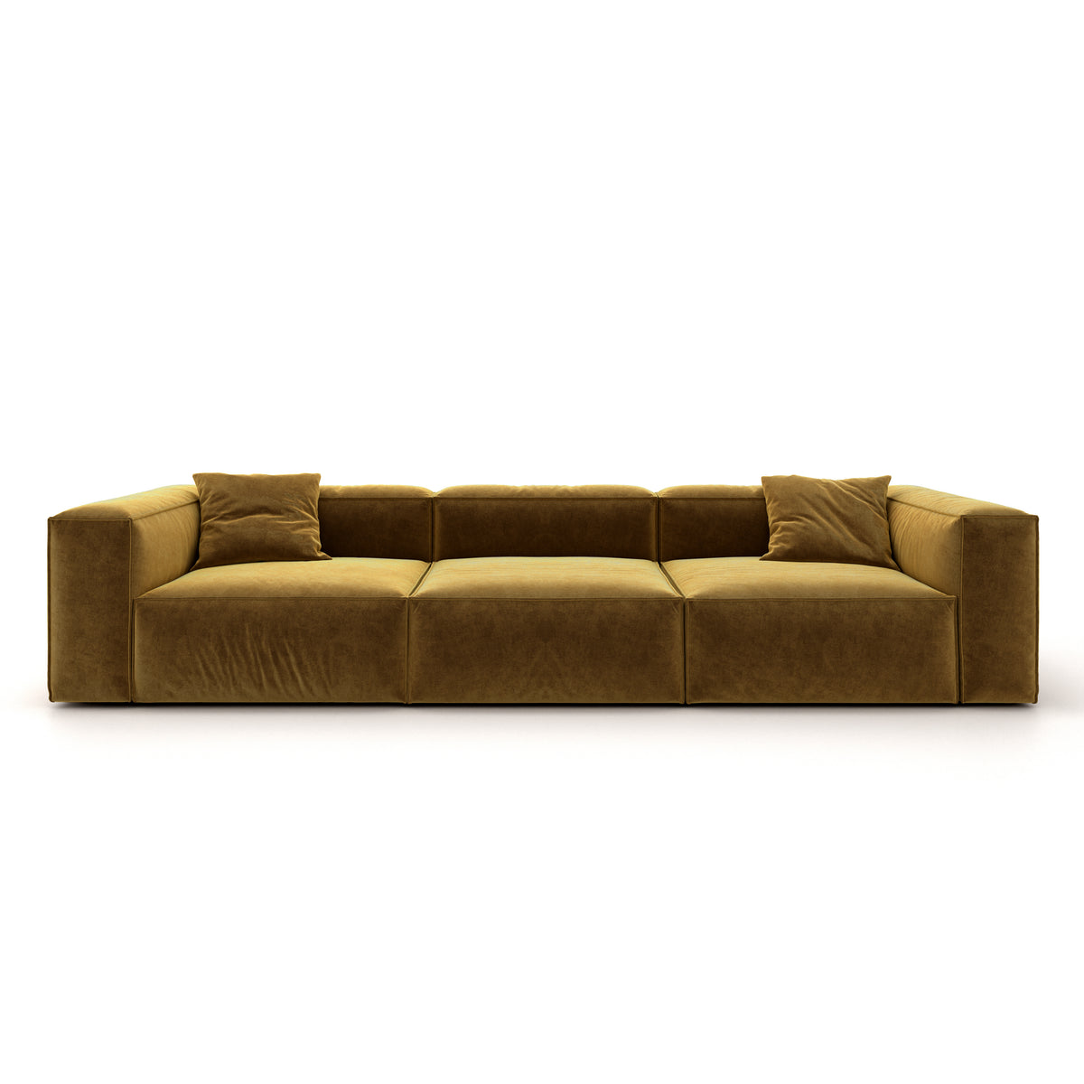 Eleanor Modular Velvet Sofa | Ochre