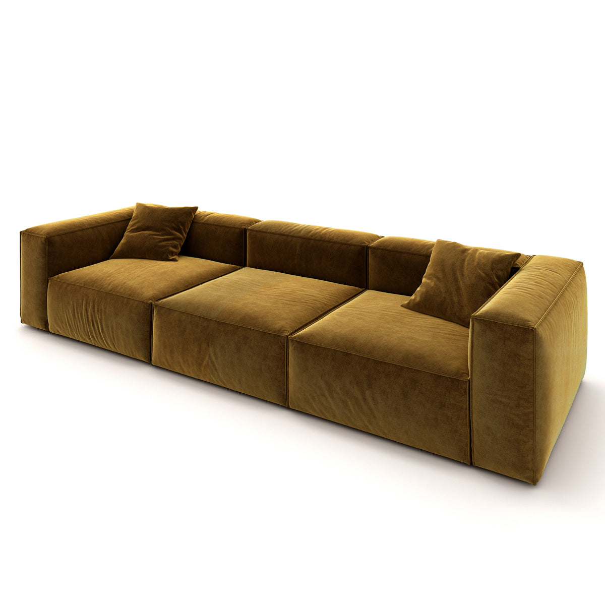 Eleanor Modular Velvet Sofa | Ochre