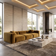 Eleanor Modular Velvet Sofa | Ochre