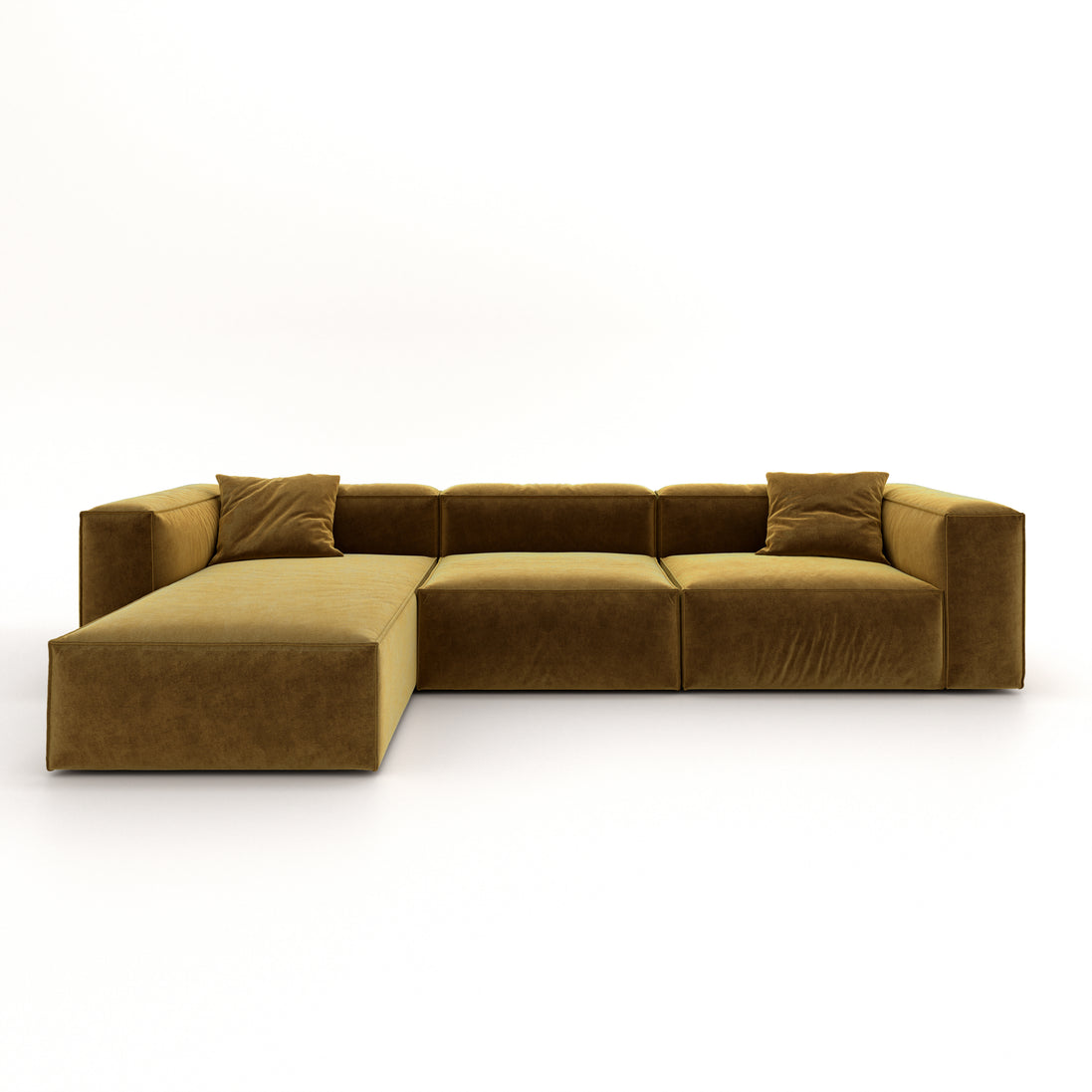Eleanor Modular Velvet Sofa | Ochre
