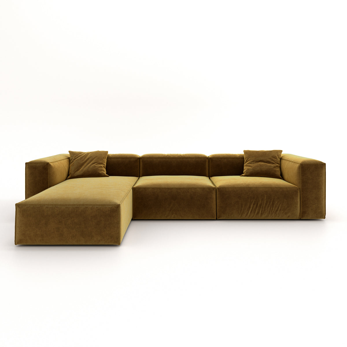 Eleanor Modular Velvet Sofa | Ochre