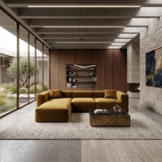 Eleanor Modular Velvet Sofa | Ochre