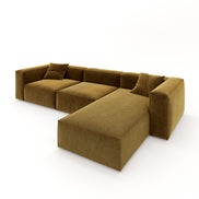 Eleanor Modular Velvet Sofa | Ochre