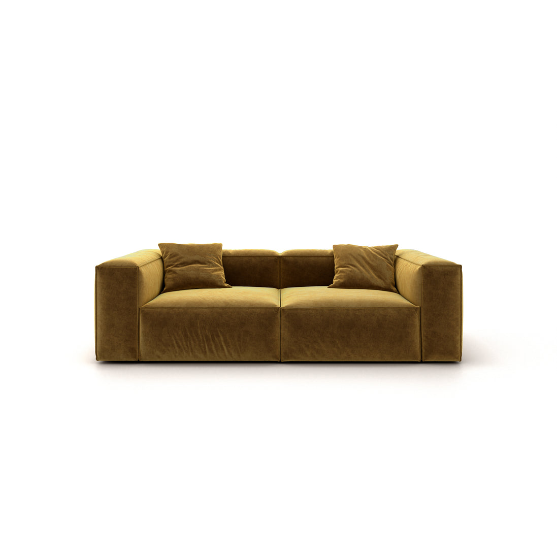 Eleanor Modular Velvet Sofa | Ochre