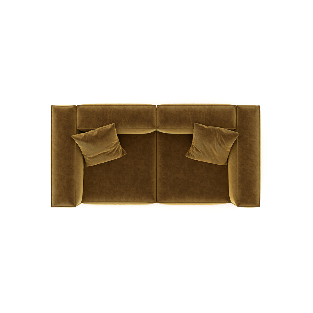 Eleanor Modular Velvet Sofa | Ochre