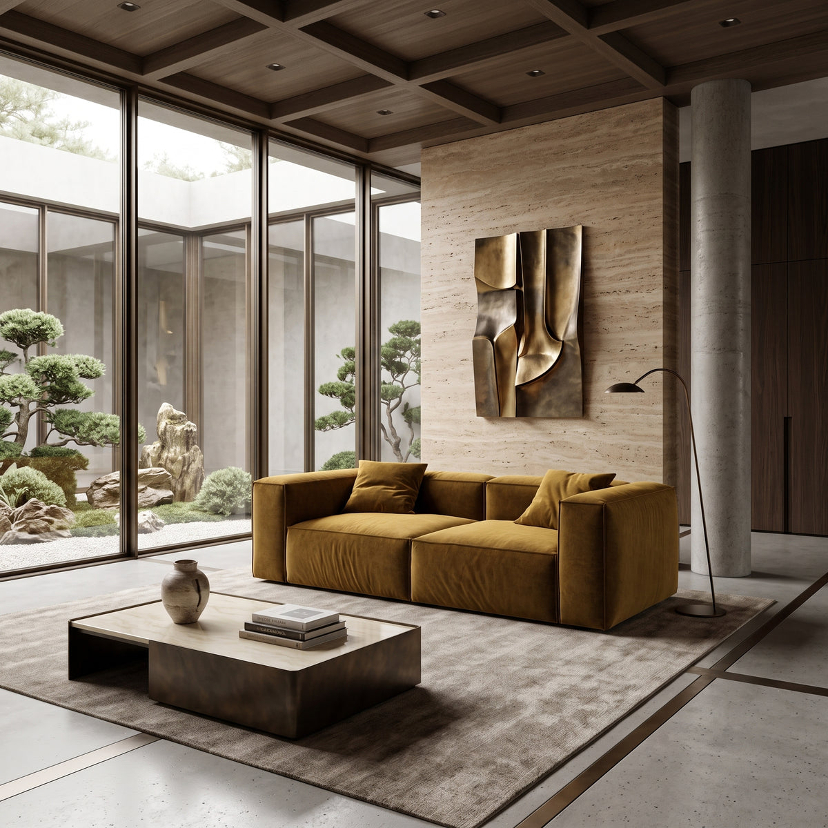 Eleanor Modular Velvet Sofa | Ochre