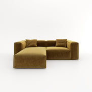 Eleanor Modular Velvet Sofa | Ochre