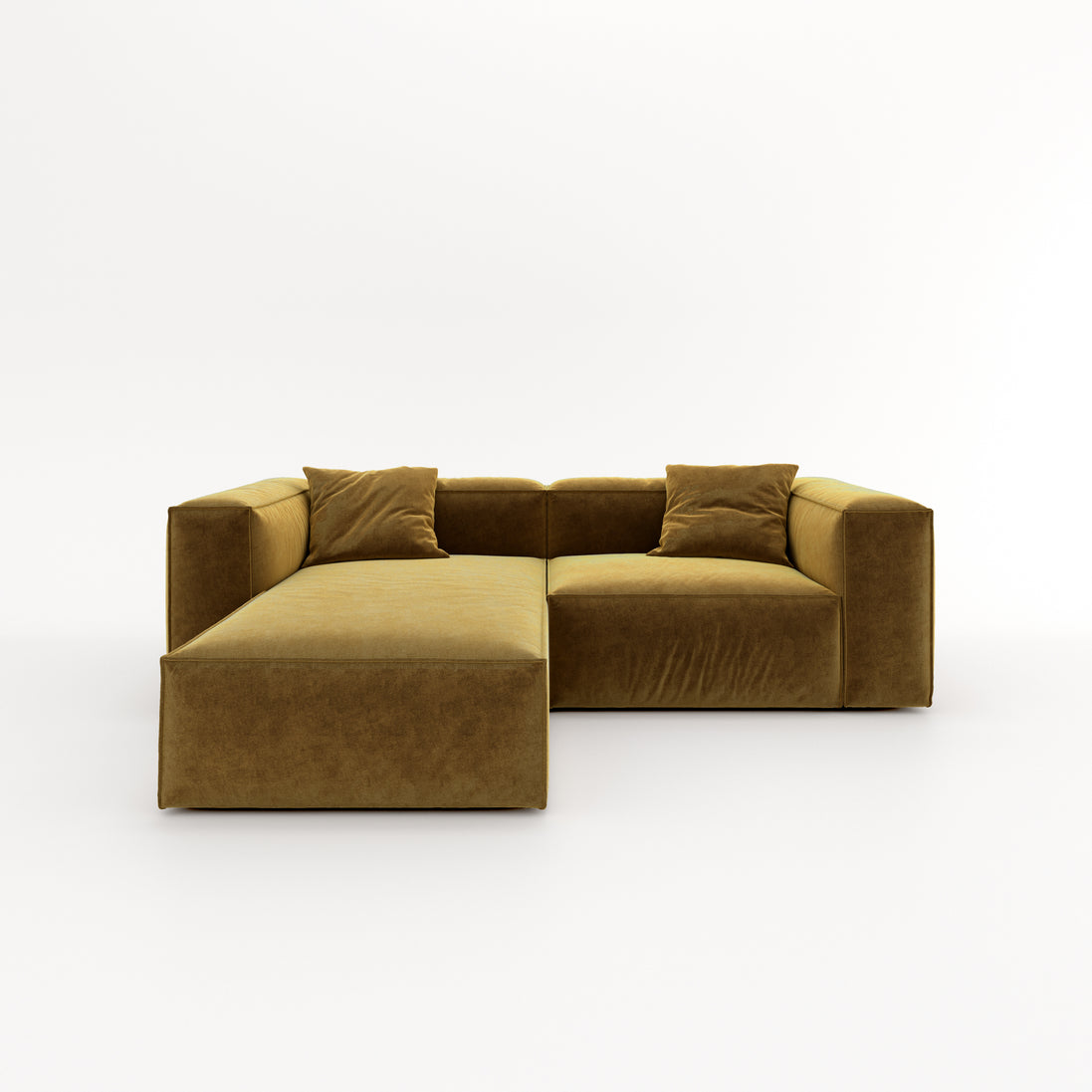 Eleanor Modular Velvet Sofa | Ochre