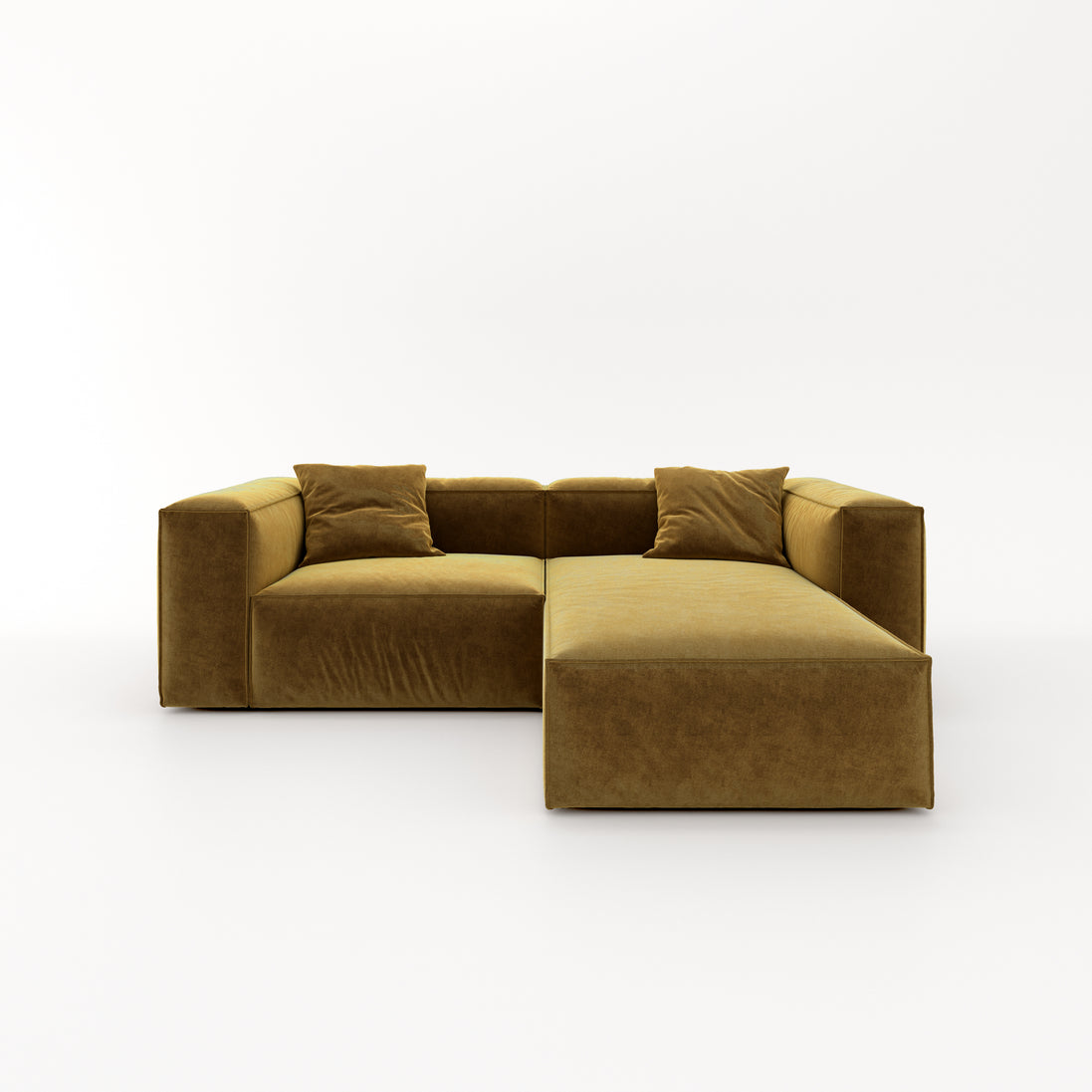 Eleanor Modular Velvet Sofa | Ochre