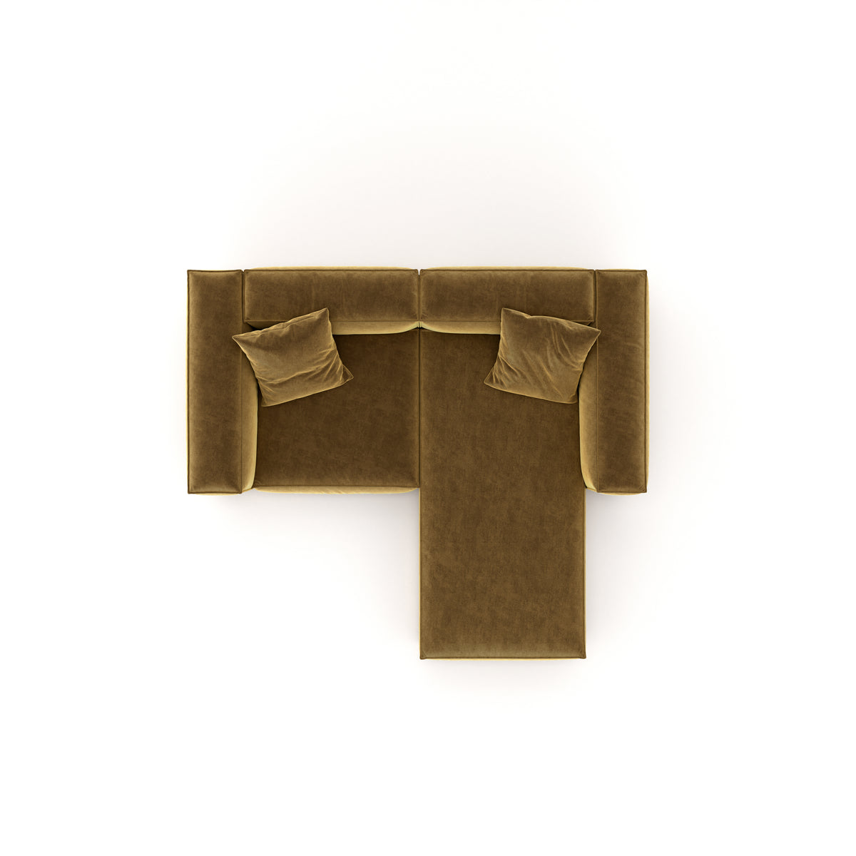 Eleanor Modular Velvet Sofa | Ochre