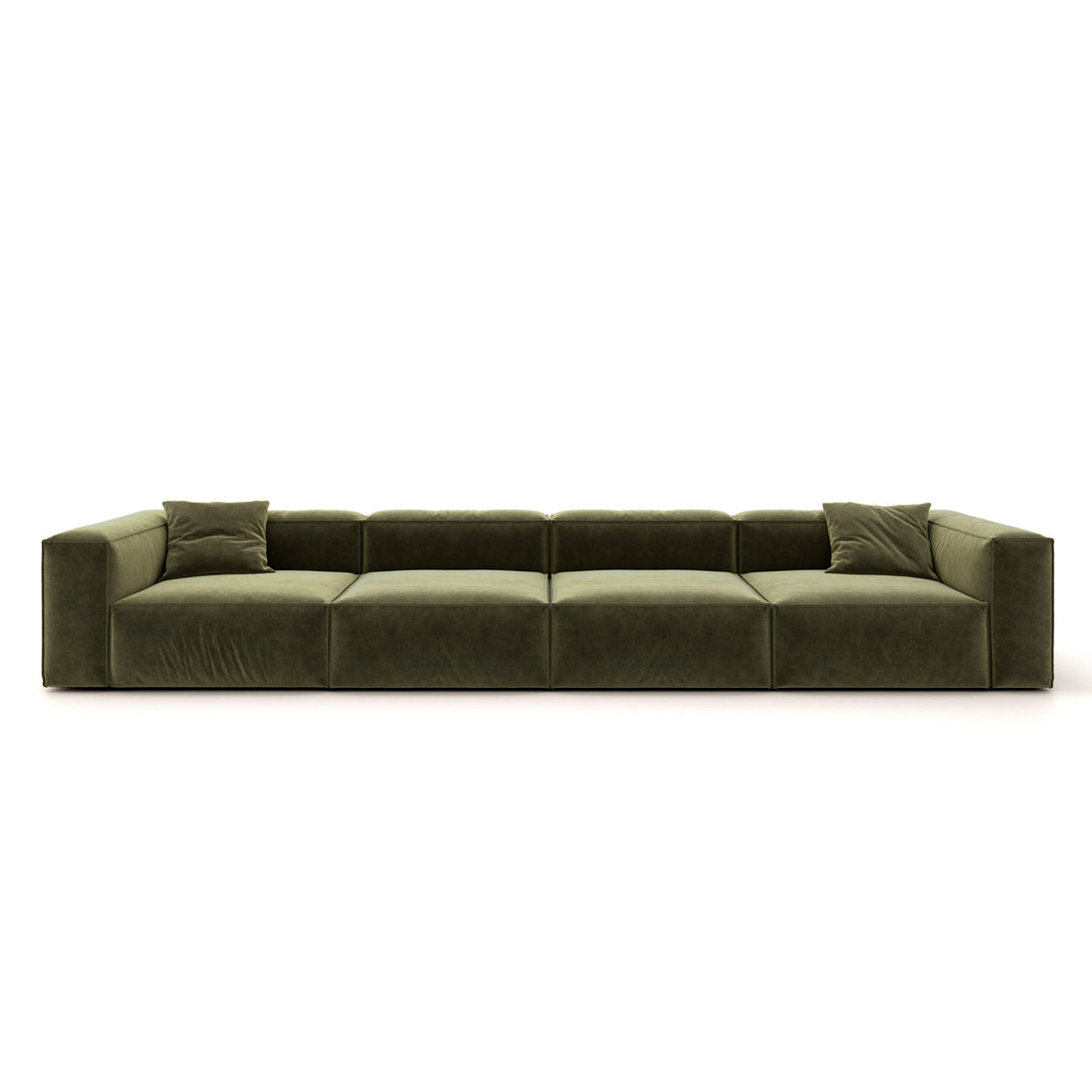Eleanor Modular Velvet Sofa | Olive