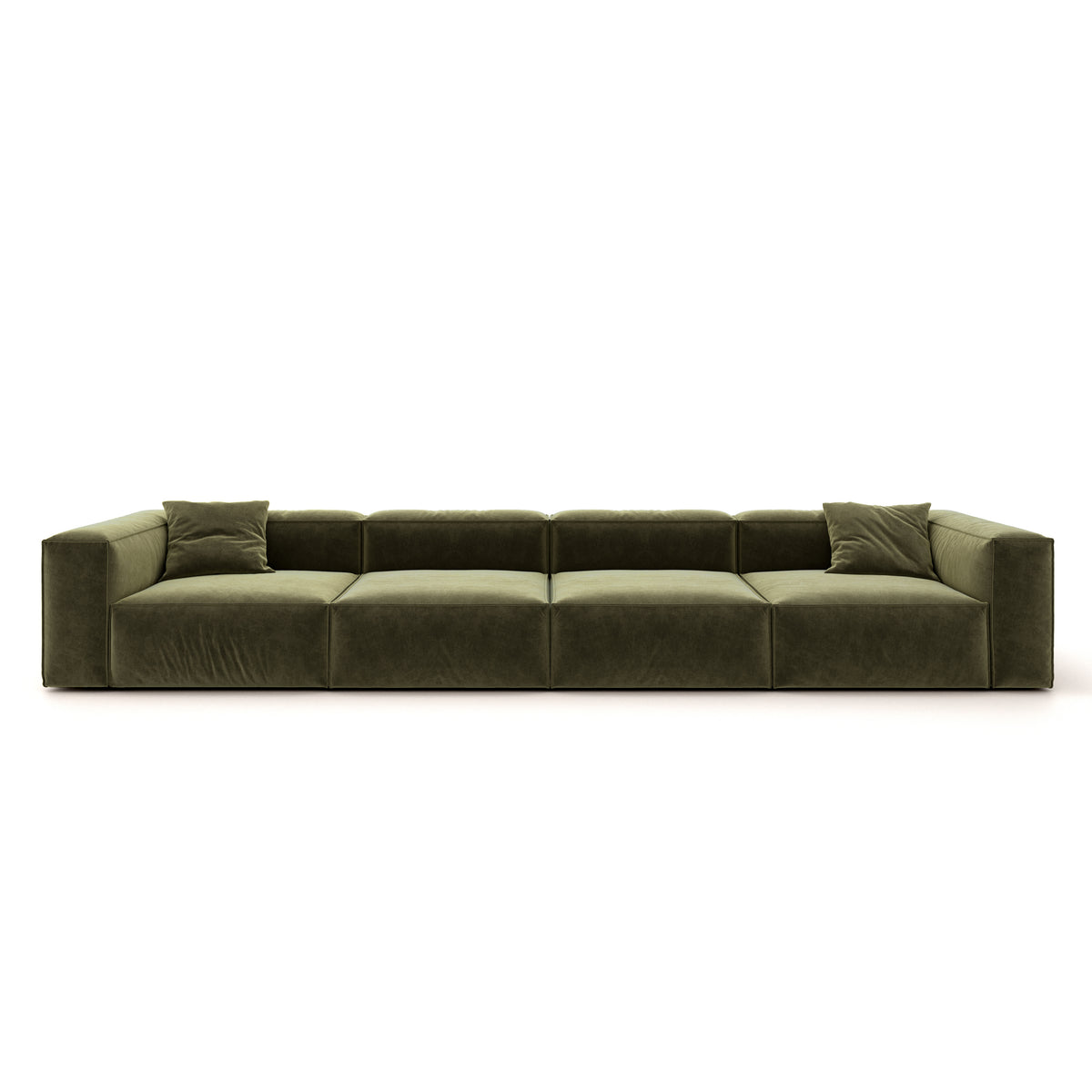 Eleanor Modular Velvet Sofa | Olive
