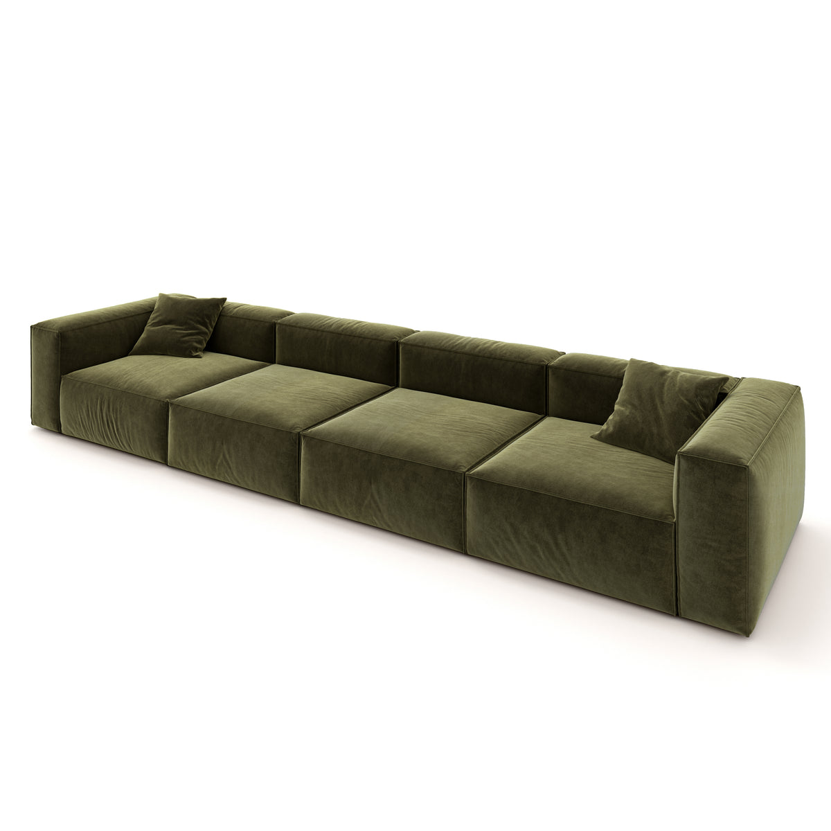 Eleanor Modular Velvet Sofa | Olive