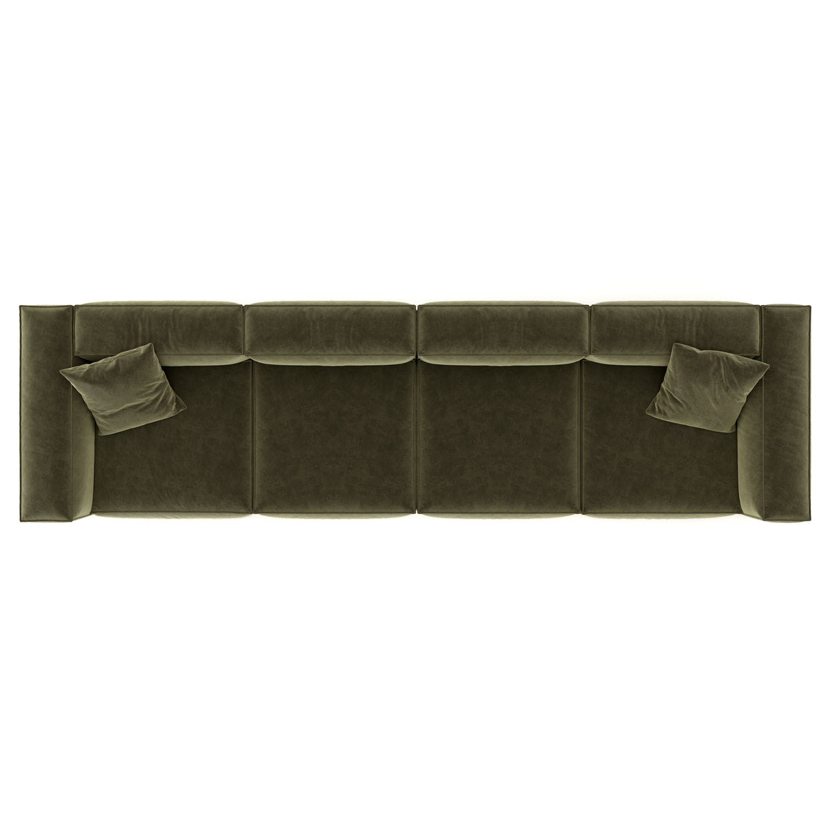 Eleanor Modular Velvet Sofa | Olive