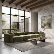 Eleanor Modular Velvet Sofa | Olive