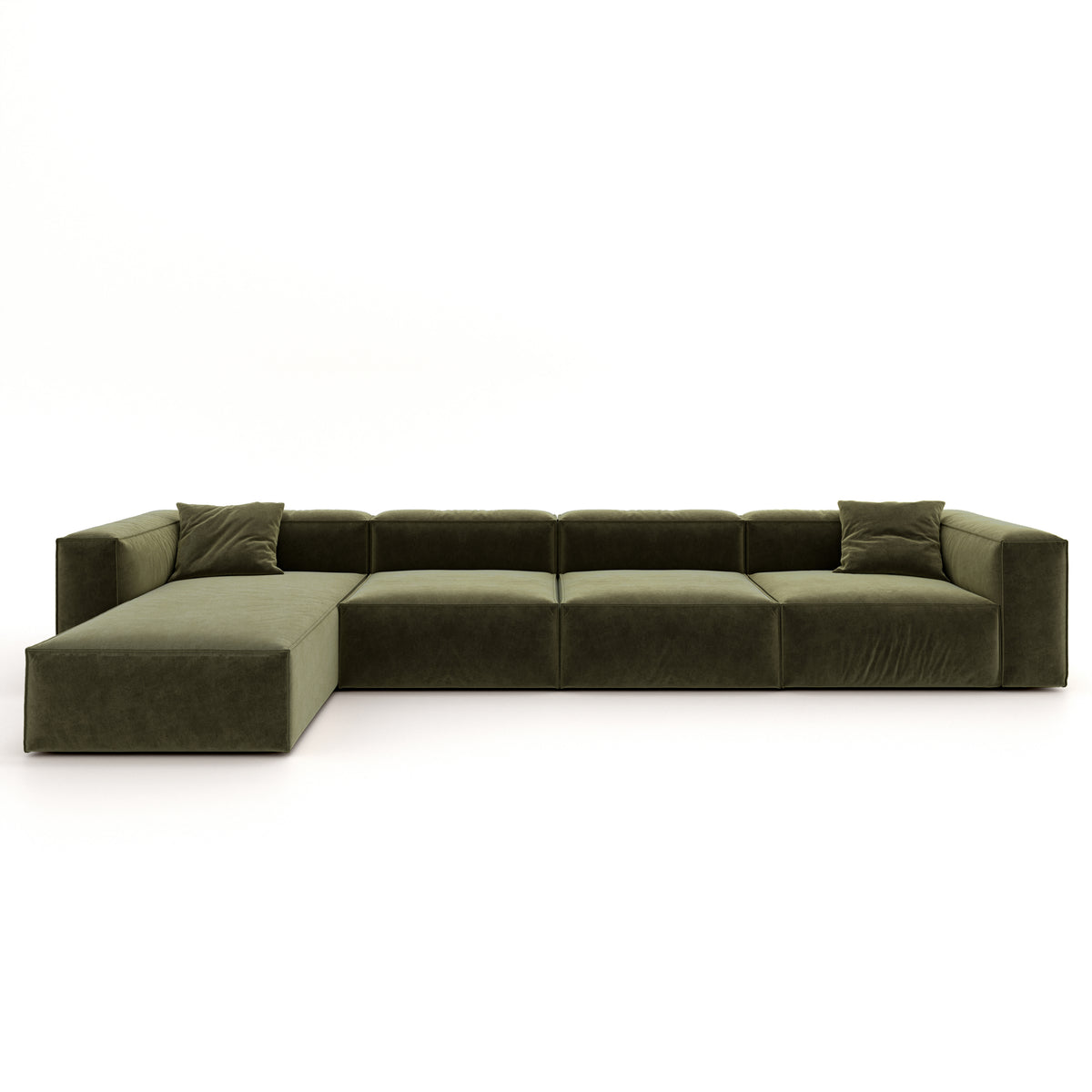 Eleanor Modular Velvet Sofa | Olive