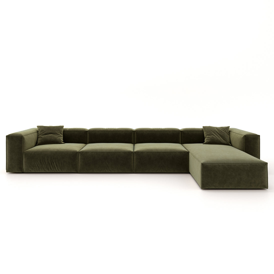 Eleanor Modular Velvet Sofa | Olive