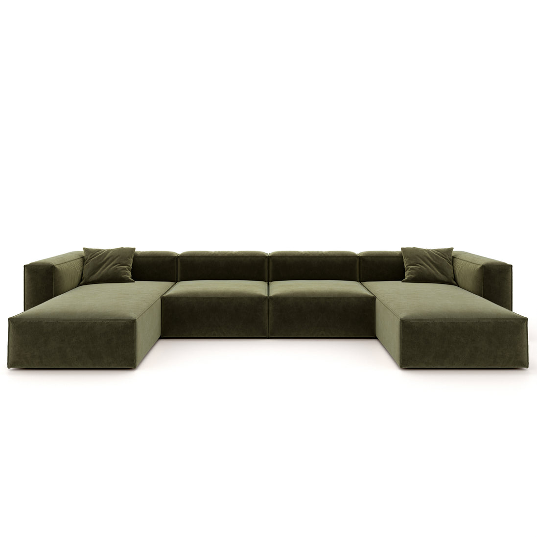 Eleanor Modular Velvet Sofa | Olive