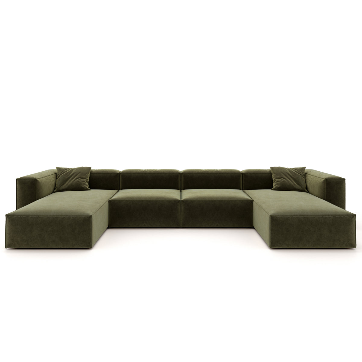 Eleanor Modular Velvet Sofa | Olive