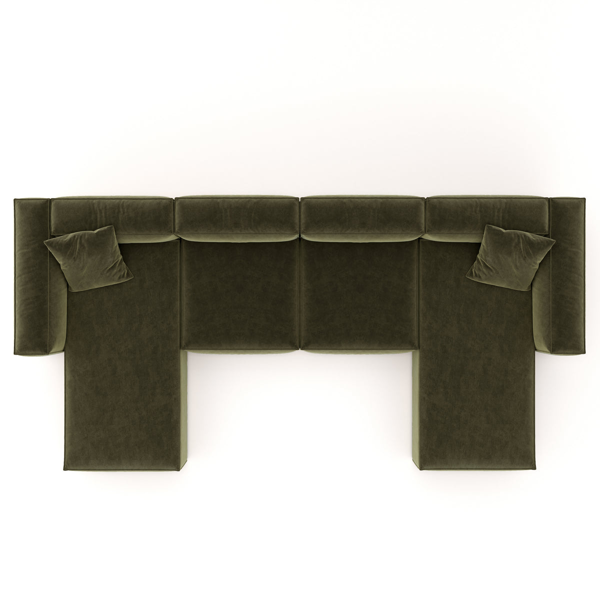 Eleanor Modular Velvet Sofa | Olive