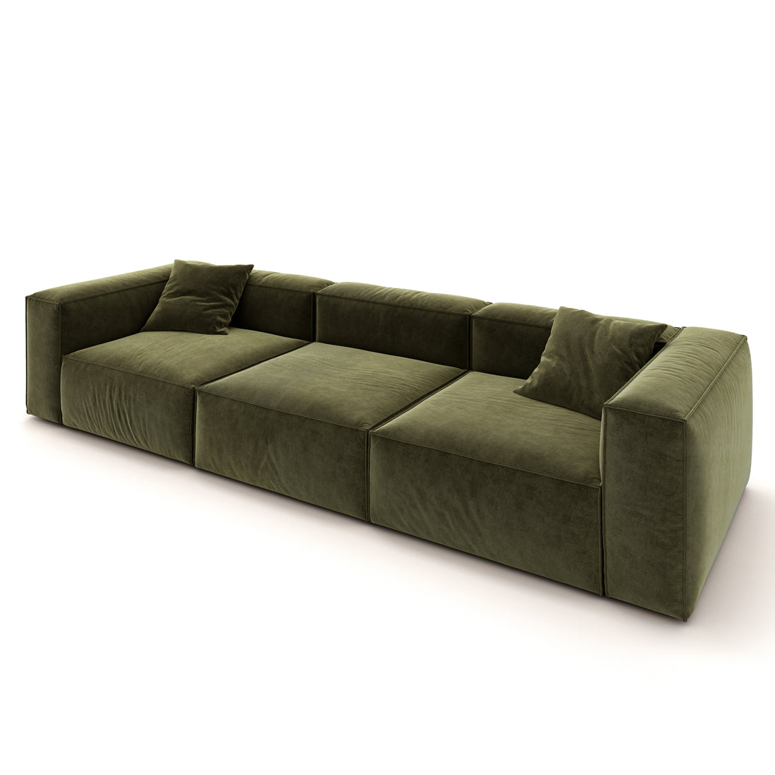 Eleanor Modular Velvet Sofa | Olive